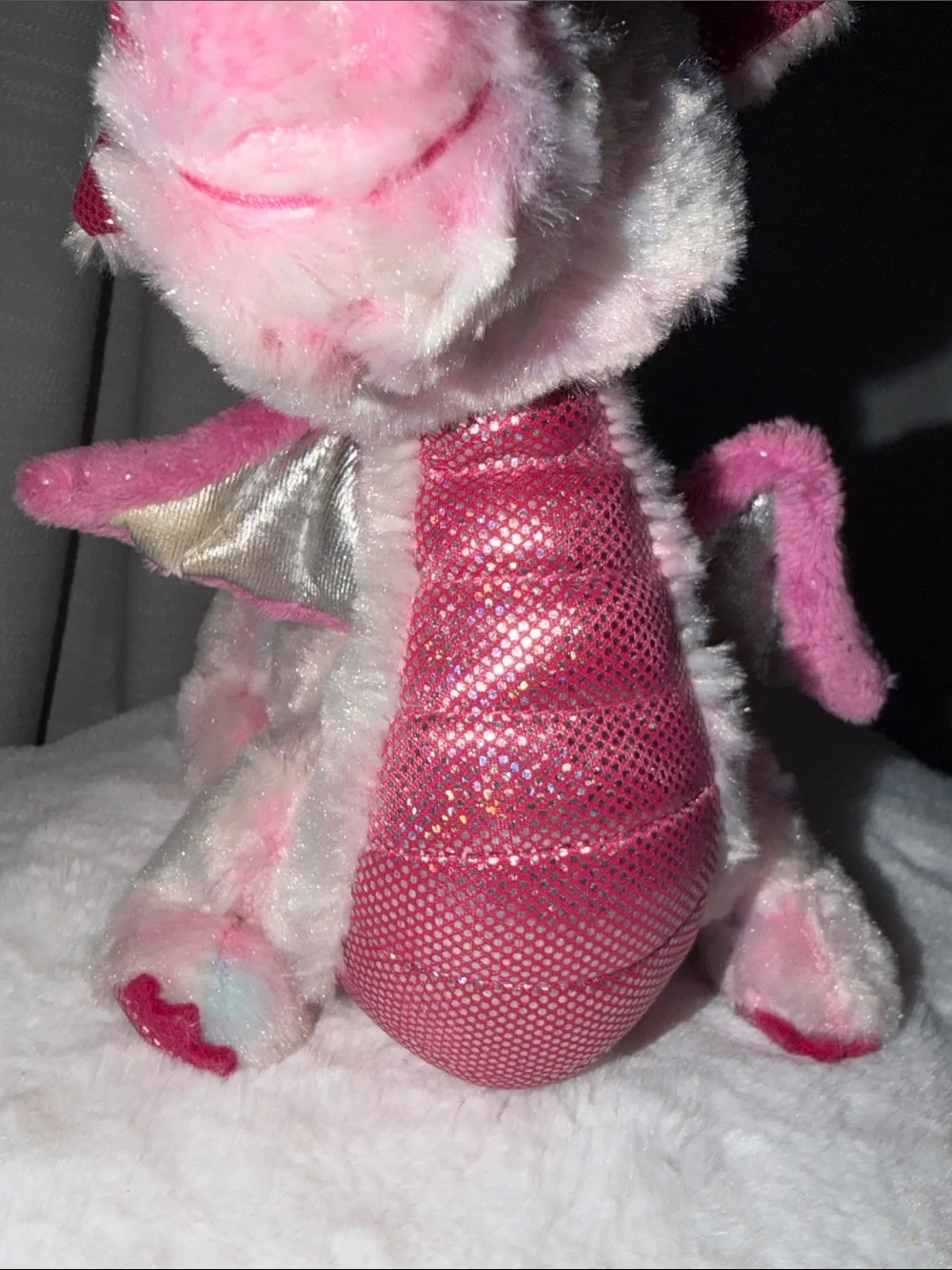 WEBKINZ Pink Tie Dyed Whimsy Dragon Plush Suffed Animal by Ganz